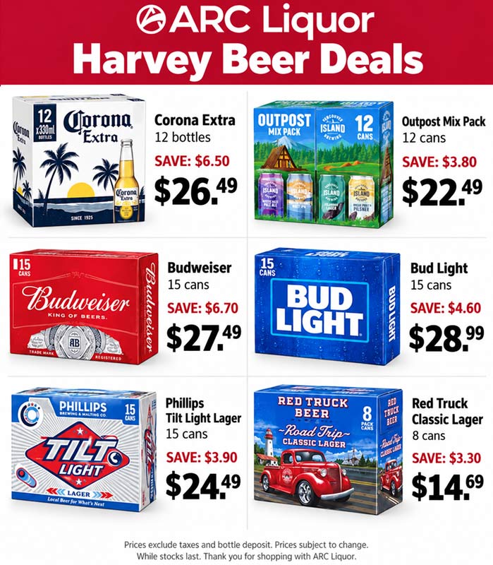 ARC Liquor monthly Beer Specials