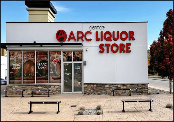 pic of the Kelowna Glenmore Arc Liquor Store with their logo
