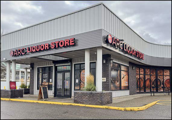 pic of the Kelowna's Guisachan Village Arc Liquor Store with their logo