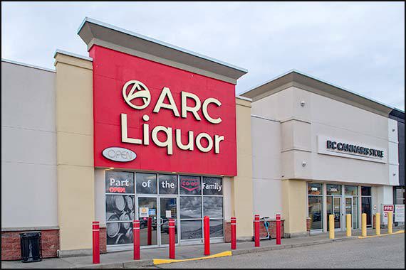 pic of the Vernon Arc Liquor Store with their logo