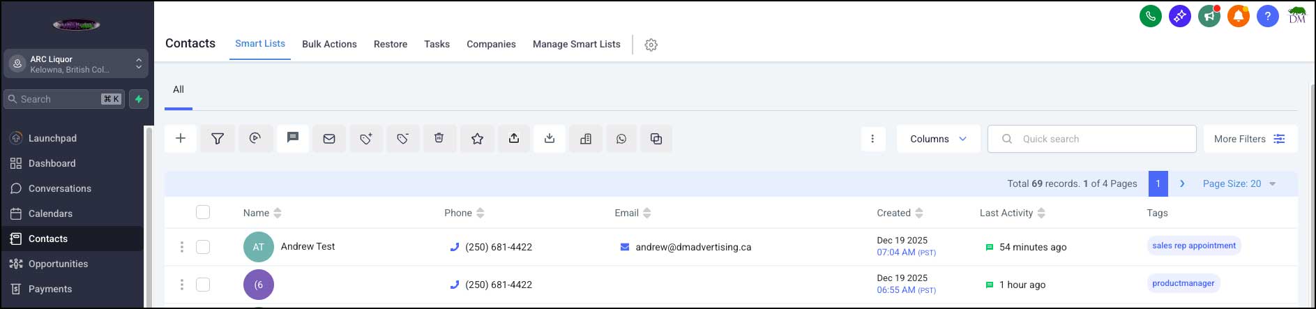 Booking entry in Ethan's calendar
