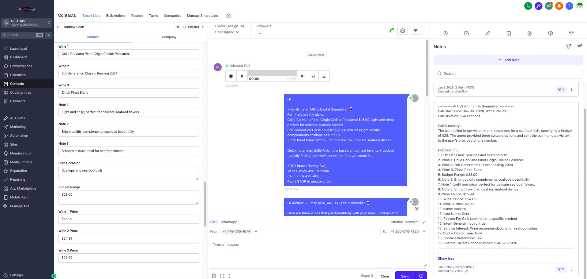 image of an email that the AI sent to the store manager.