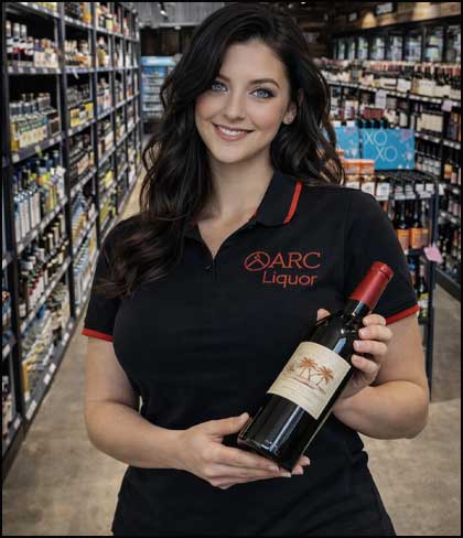 image of Claire, Arc's AI virtual Assistant studing a bottle label in the store