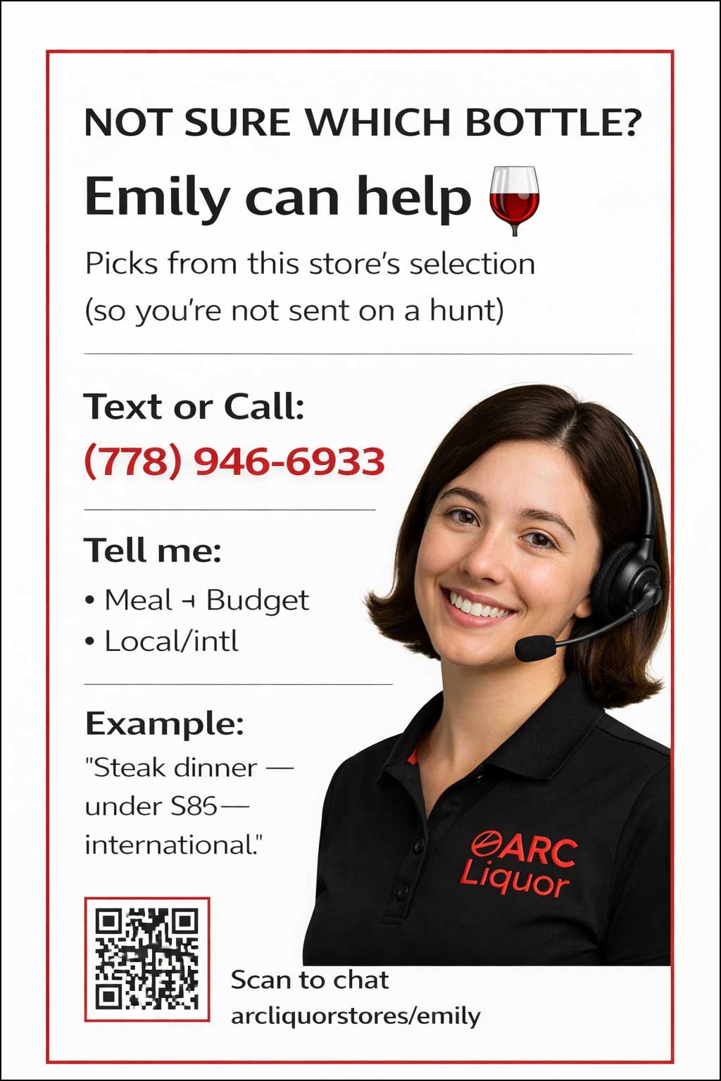 image of Emily as a Shelf Talker.