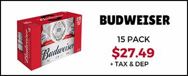 Budweiser – 15 Pack